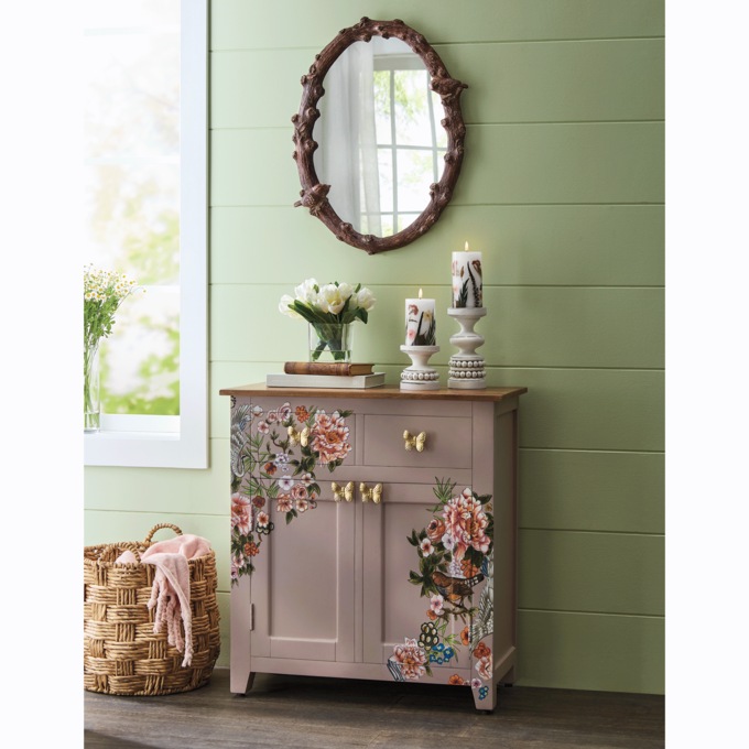 Bird and Branch-Framed Mirror, , large