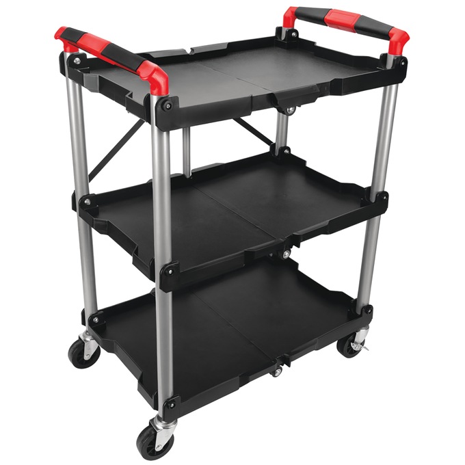 Performance Tool Folding Tool Cart, Black, large