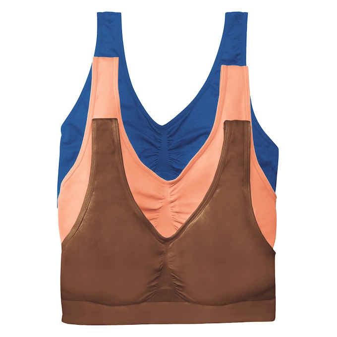 3-Pack Comfort Bras, , large