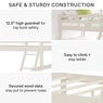 Monroe Twin-Over-Full Bunk Bed, White, large