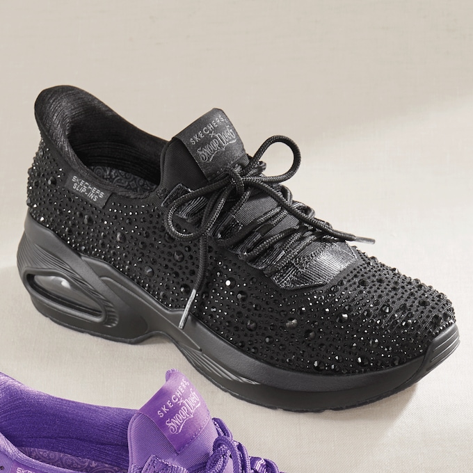 Skechers Women's Slip-Ins M-Uno Rhinestoned Air Lace-Up, , large