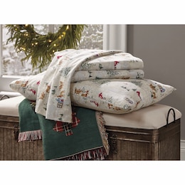 Snow Day Cotton Flannel Sheet Set, , large