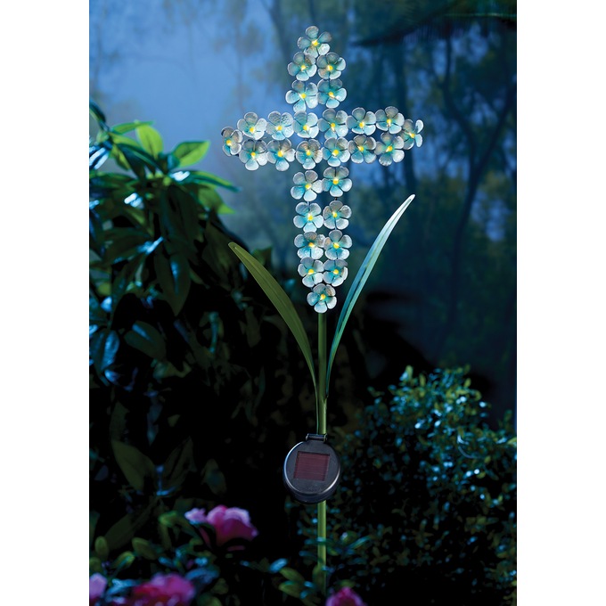 Solar Metal Cross Garden Stake, , large