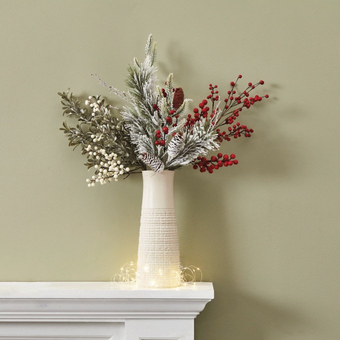 Frosted Faux-Pine Stem, , large