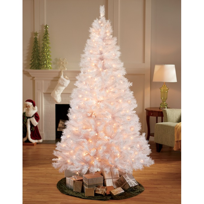 Prelit White Christmas Tree, , large