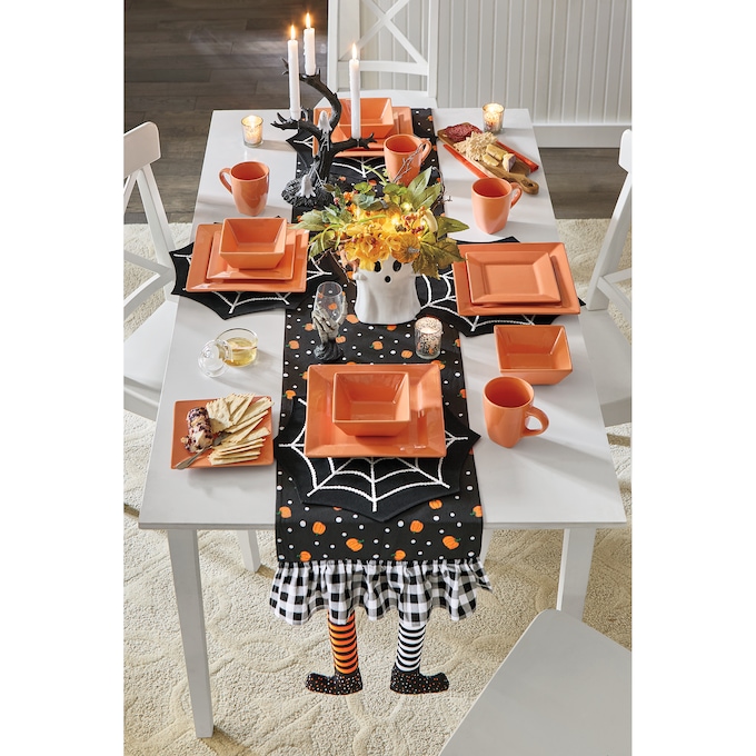 16-Piece Modern Square Dinnerware Set in Solid Colors, , large