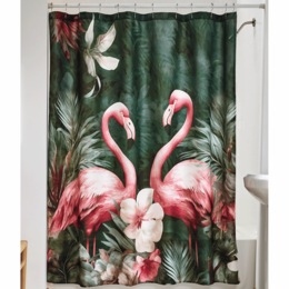 Flamingo Shower Curtain, , large