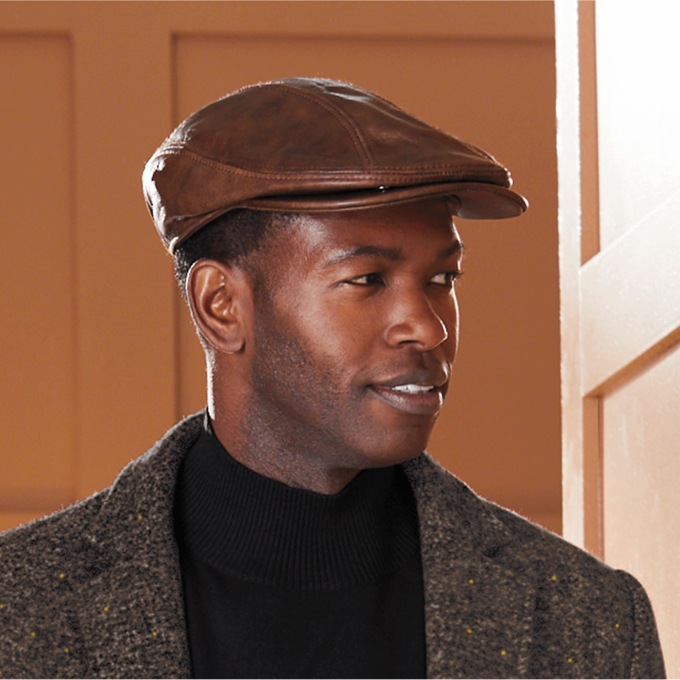 Leather ivy league online cap
