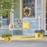 Lit Outdoor Summer Blooms Wreath, , large