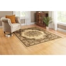 4-Piece Plush Floral Kirman Rug Set with Runner and Mats, Ivory, large