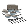21-Piece Bella Cookware Set, Surf, large