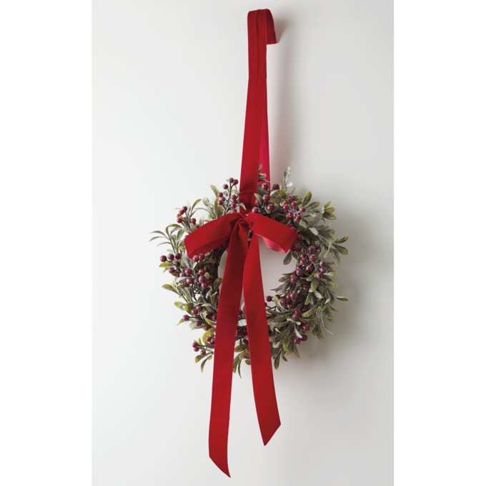 Frosted Mini Wreath, , large