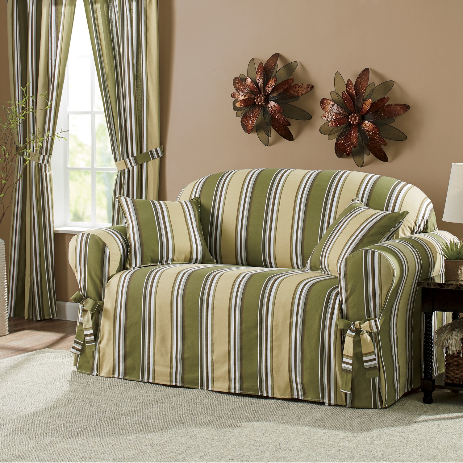 Clic Stripe Slipcovers Decorative Pillow And Panel Pair Ginny S Clic Stripe Slipcovers Decorative Pillow And Panel Pair Large