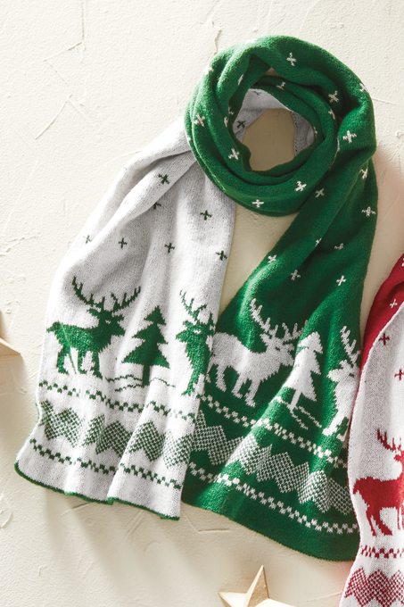 Reversible Holiday Scarf, Green, large