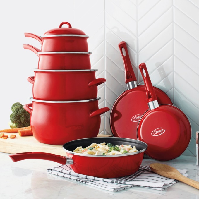 Ginny's 11-Piece Nonstick Cookware Set, , large