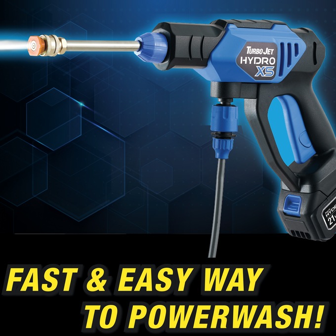 Turbo Jet Hydro X5 Cordless Pressure Washer, Blue, large
