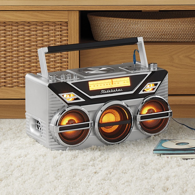 Studebaker Portable Boom Box with Bluetooth, , large