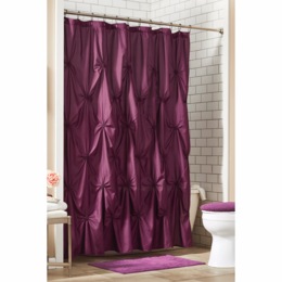 Serene Ruched Shower Curtain, , large