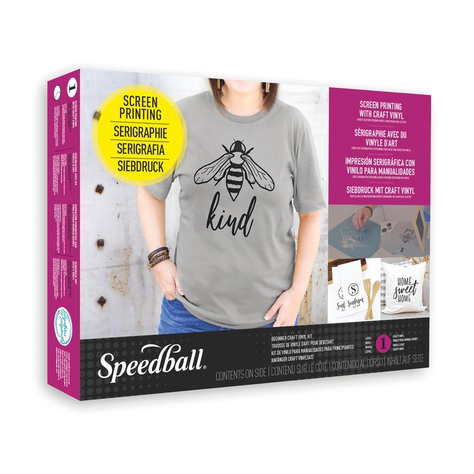 Beginners Screen Printing Craft Vinyl Kit, , large