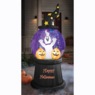 Lit Happy Halloween Ghost Inflatable, , large