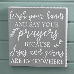 Jesus and Germs Sign, , large