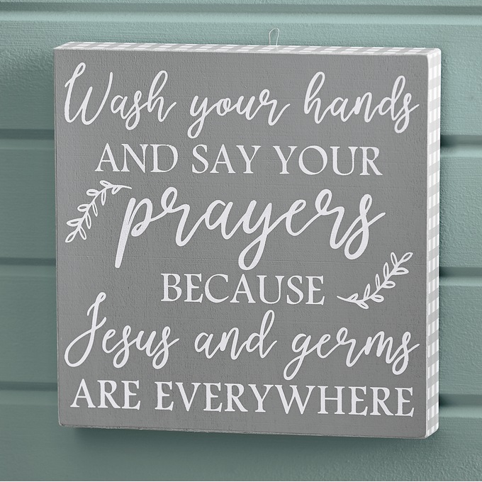 Jesus and Germs Sign, , large