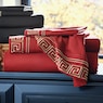 Greek Key Embroidered Microfiber Sheet Set, , large