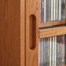 Merrick Sliding-Door Media Cabinet, Oak, large