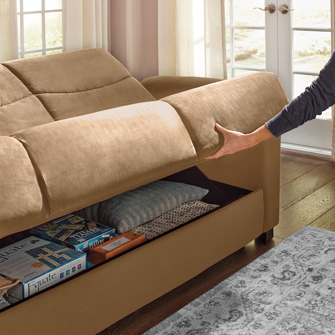 Super Plush Convertible Sofa Bed with Storage, , large
