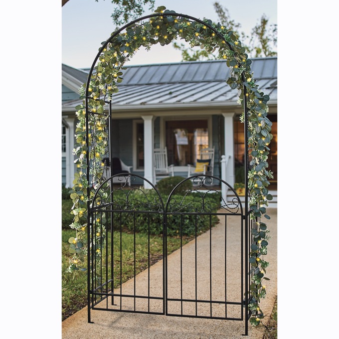 Braided Scroll Arbor Gate, , large