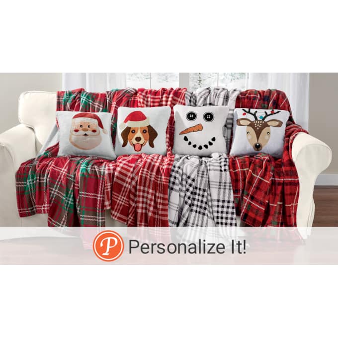 Novelty Plush Throw and Pillow Set, , large