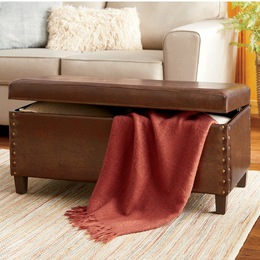 Nailhead Lift-Top Bench, , large