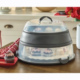 Prepworks Collapsible Cake &amp; Cupcake Carrier, , large