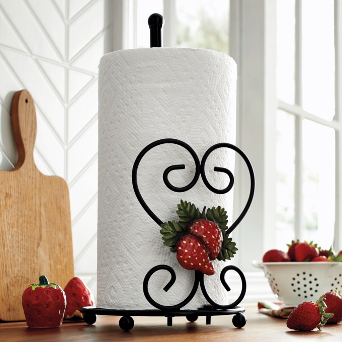 Strawberry Scroll Paper Towel Holder, , large