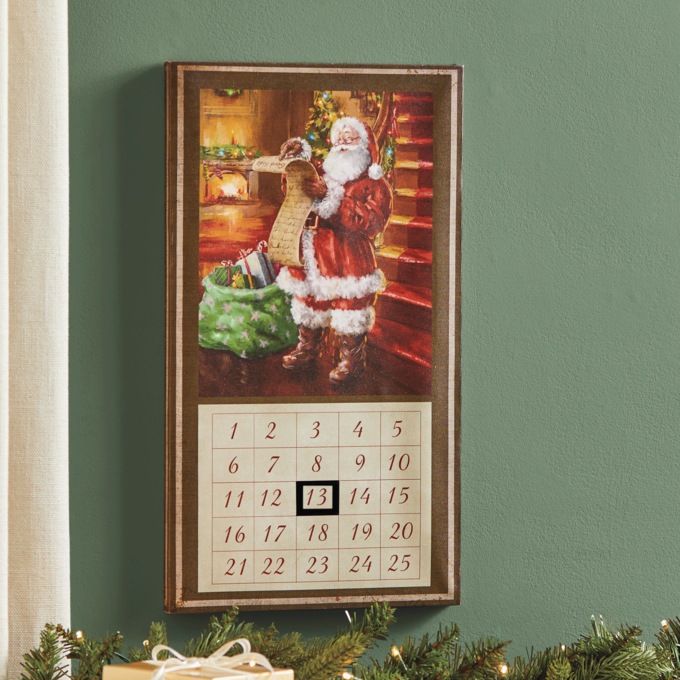 Lit Checking His List Countdown Calendar with Music, , large