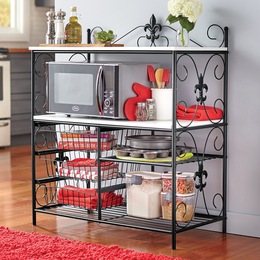 Fleur-De-Lis Microwave Cabinet, , large
