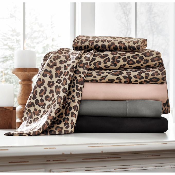 Sleek Satin Sheet Set, Gray, large