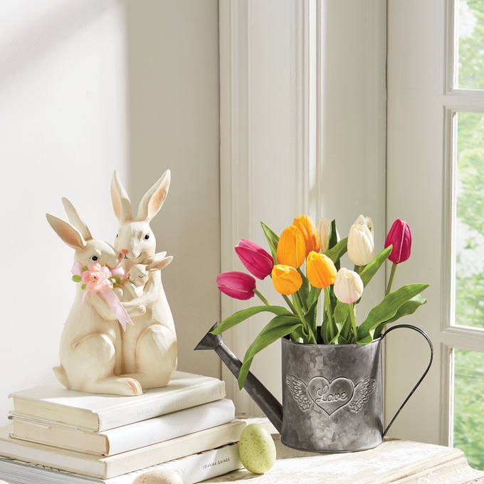 Decorative Watering Can Tulips Décor, , large