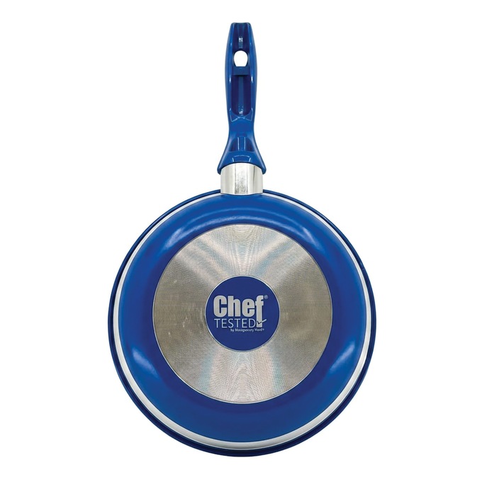 Chef Tested 8-Piece Ceramic Banded Cookware Set by Wards, Blue, large
