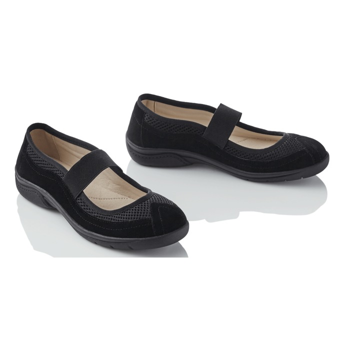 Comfort-Fit Mary Jane with Flexible Sole and Stretch Strap, , large