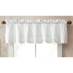 Scalloped Eyelet Cotton Valance, , large