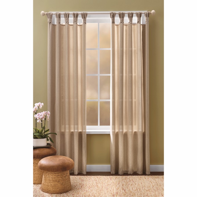 Textured Knotted Tab Top Single Panel, , large