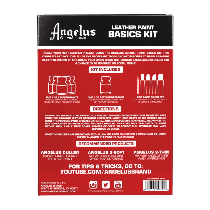 Angelus leather paint basics kit clearance