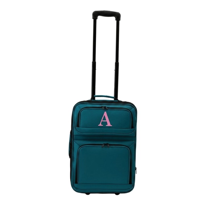 Montgomery Ward Personalized 3-Piece Soft-Sided Carry-On Set, Teal, large