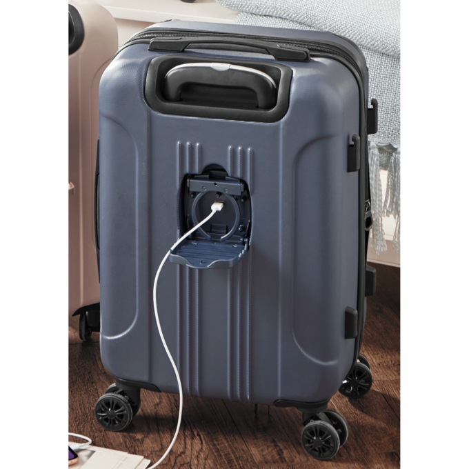 Travelers Club 4-Wheel Carry-On, Navy, large