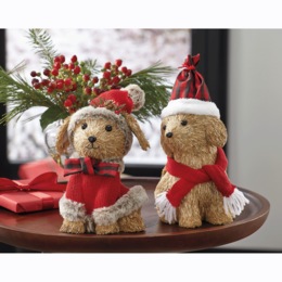 Sisal Christmas Dog, , large
