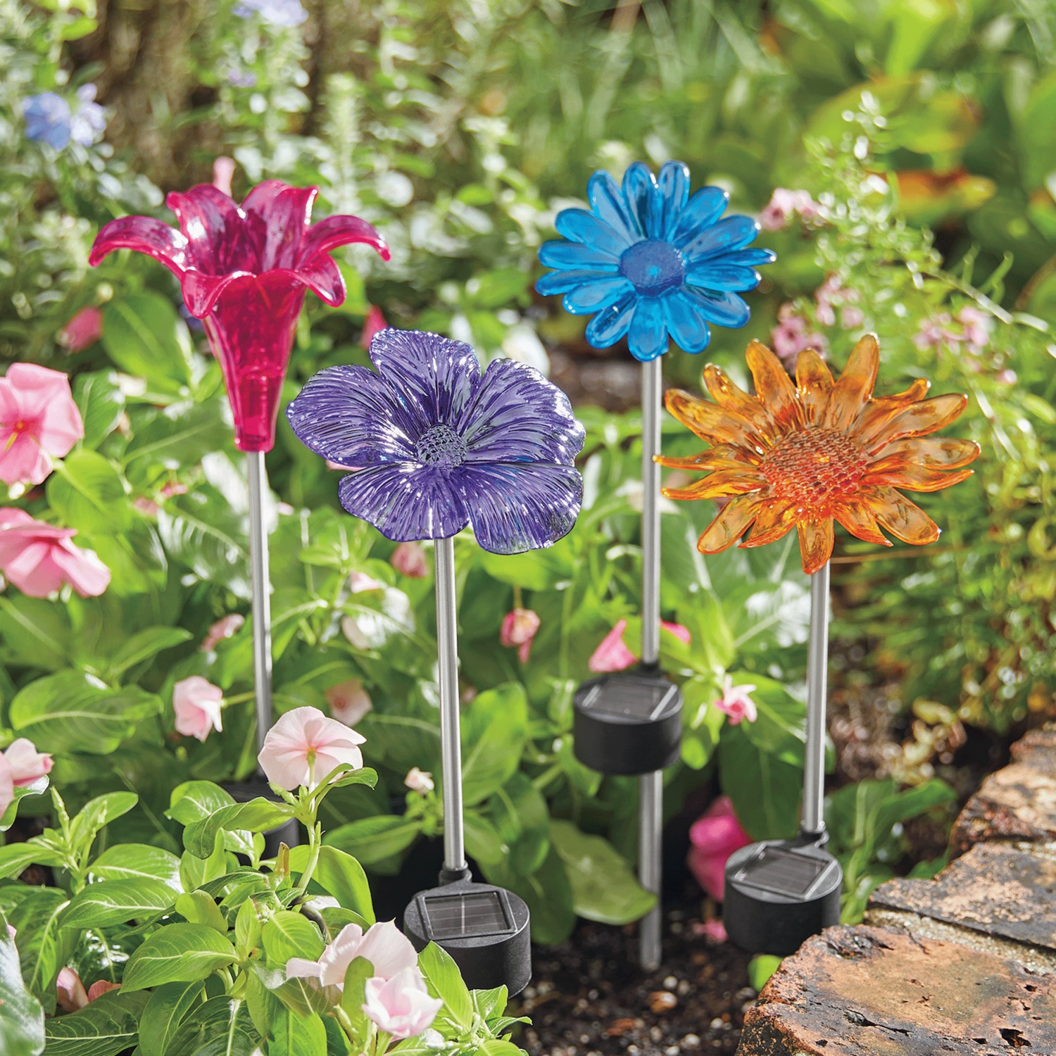 Large solar flower lights discount
