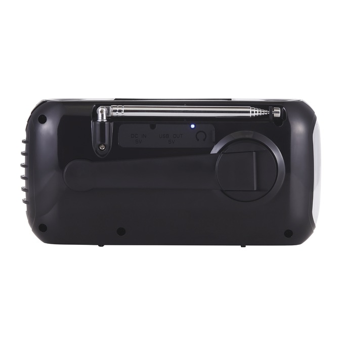 AIWA Handy Mate Solar-Charging Radio, Black, large