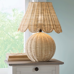 Natural Scallop Shade Table Lamp, , large