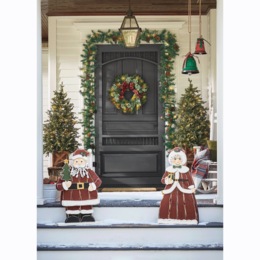 Chunky Wood Santa or Mrs. Claus, , large